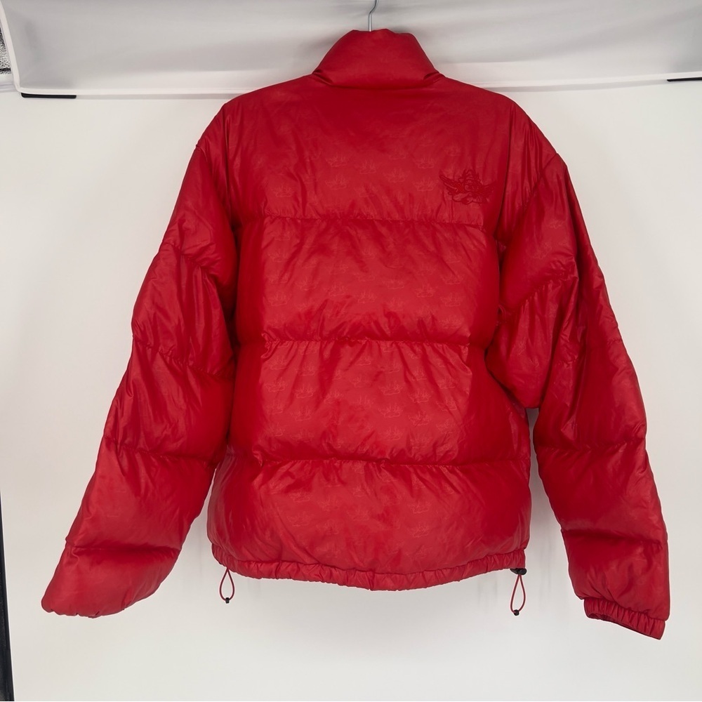 Boys Lie Red Colorful Puffer Logo Embroidered Full Zip Winter Coat M/L - Picture 12 of 16